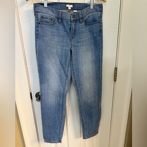J. Crew Jeans Womens Size 27 Faded Blue Skinny Mid Rise Stretch Denim Light Blue